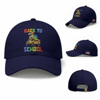 Bruh We Back Baseball Cap Funny Dinosaur Back To School Dinosaur