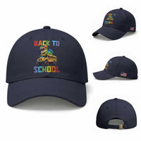 Bruh We Back Baseball Cap Funny Dinosaur Back To School Dinosaur