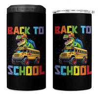 Bruh We Back 4 in 1 Can Cooler Tumbler Funny Dinosaur Back To School Dinosaur