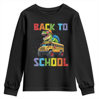Bruh We Back Youth Sweatshirt Funny Dinosaur Back To School Dinosaur
