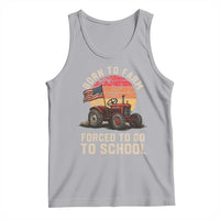 Funny Farmer Tractor Tank Top Born To Farmer Forced To Go To School - Wonder Print Shop