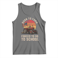 Funny Farmer Tractor Tank Top Born To Farmer Forced To Go To School - Wonder Print Shop