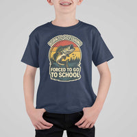 Funny Bass Fish Fisherman T Shirt For Kid Born To Go Fishing Forced School - Wonder Print Shop