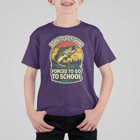 Funny Bass Fish Fisherman T Shirt For Kid Born To Go Fishing Forced School - Wonder Print Shop