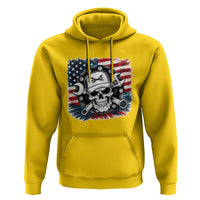 American Flag Skull Mechanic Hoodie Labor Day Patriotic USA - Wonder Print Shop