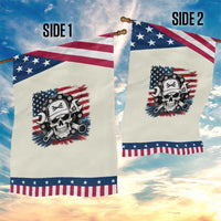 American Flag Skull Mechanic Garden Flag Labor Day Patriotic USA