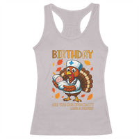 Thanksgiving Turkey Nurse Racerback Tank Top Labor and Delivery Birthday Specialty - Wonder Print Shop