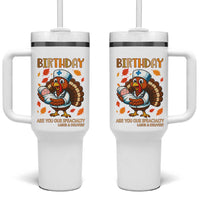 Thanksgiving Turkey Nurse Tumbler With Handle Labor and Delivery Birthday Specialty