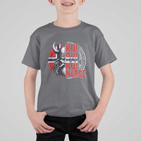 Ro Ro Norge Norway Flag T Shirt For Kid Cool Norwegian Viking