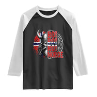 Ro Ro Norge Norway Flag Raglan Shirt Cool Norwegian Viking