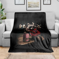 Funny Raccoon Whiskey Sunglasses Norwegian Flag Throw Blanket Viral Trash Panda Football Texas Souvenir Meme