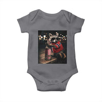 Funny Raccoon Whiskey Sunglasses Norwegian Flag Baby Onesie Viral Trash Panda Football Texas Souvenir Meme