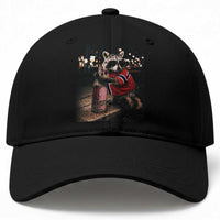 Funny Raccoon Whiskey Sunglasses Norwegian Flag Baseball Cap Viral Trash Panda Football Texas Souvenir Meme
