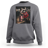 Funny Raccoon Whiskey Sunglasses Norwegian Flag Sweatshirt Viral Trash Panda Football Texas Souvenir Meme
