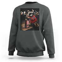Funny Raccoon Whiskey Sunglasses Norwegian Flag Sweatshirt Viral Trash Panda Football Texas Souvenir Meme