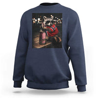 Funny Raccoon Whiskey Sunglasses Norwegian Flag Sweatshirt Viral Trash Panda Football Texas Souvenir Meme