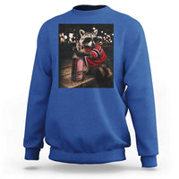 Funny Raccoon Whiskey Sunglasses Norwegian Flag Sweatshirt Viral Trash Panda Football Texas Souvenir Meme
