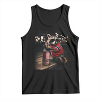 Funny Raccoon Whiskey Sunglasses Norwegian Flag Tank Top Viral Trash Panda Football Texas Souvenir Meme