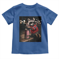Funny Raccoon Whiskey Sunglasses Norwegian Flag Toddler T Shirt Viral Trash Panda Football Texas Souvenir Meme