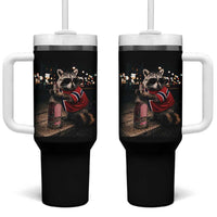 Funny Raccoon Whiskey Sunglasses Norwegian Flag Tumbler With Handle Viral Trash Panda Football Texas Souvenir Meme