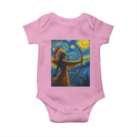Native American Indian Women Baby Onesie Starry Night Indigenous Pride - Wonder Print Shop