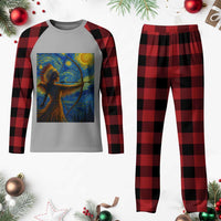 Native American Indian Women Plaid Pajama Set Starry Night Indigenous Pride - Wonder Print Shop