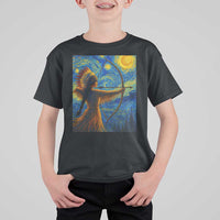 Native American Indian Women T Shirt For Kid Starry Night Indigenous Pride - Wonder Print Shop