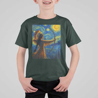 Native American Indian Women T Shirt For Kid Starry Night Indigenous Pride - Wonder Print Shop