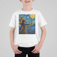 Native American Indian Women T Shirt For Kid Starry Night Indigenous Pride - Wonder Print Shop