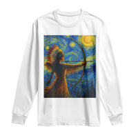 Native American Indian Women Long Sleeve Shirt Starry Night Indigenous Pride - Wonder Print Shop