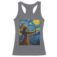 Native American Indian Women Racerback Tank Top Starry Night Indigenous Pride - Wonder Print Shop