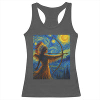 Native American Indian Women Racerback Tank Top Starry Night Indigenous Pride - Wonder Print Shop