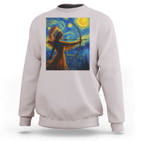 Native American Indian Women Sweatshirt Starry Night Indigenous Pride - Wonder Print Shop