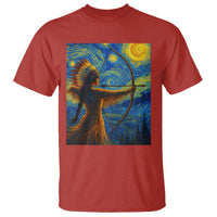 Native American Indian Women T Shirt Starry Night Indigenous Pride - Wonder Print Shop