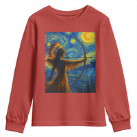 Native American Indian Women Youth Sweatshirt Starry Night Indigenous Pride - Wonder Print Shop