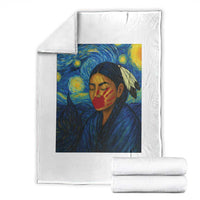 Native American MMIW Throw Blanket Starry Night Indigenous People Day - Wonder Print Shop