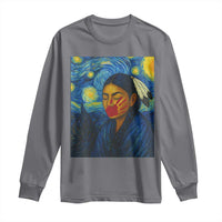 Native American MMIW Long Sleeve Shirt Starry Night Indigenous People Day - Wonder Print Shop