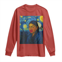 Native American MMIW Long Sleeve Shirt Starry Night Indigenous People Day - Wonder Print Shop