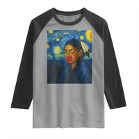 Native American MMIW Raglan Shirt Starry Night Indigenous People Day - Wonder Print Shop
