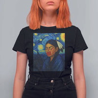 Native American MMIW T Shirt For Women Starry Night Indigenous People Day - Wonder Print Shop
