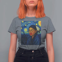 Native American MMIW T Shirt For Women Starry Night Indigenous People Day - Wonder Print Shop