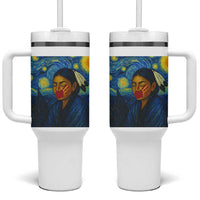 Native American MMIW Tumbler With Handle Starry Night Indigenous People Day