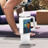 Native American MMIW Tumbler With Handle Starry Night Indigenous People Day