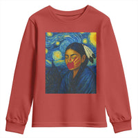 Native American MMIW Youth Sweatshirt Starry Night Indigenous People Day - Wonder Print Shop