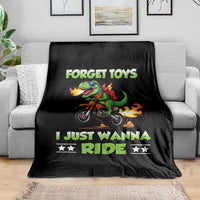 Motocross Dirt Bike Boys Throw Blanket Forget Toys I Just Wanna Ride - Wonder Print Shop