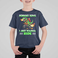 Motocross Dirt Bike Boys T Shirt For Kid Forget Toys I Just Wanna Ride - Wonder Print Shop