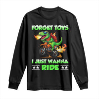 Motocross Dirt Bike Boys Long Sleeve Shirt Forget Toys I Just Wanna Ride - Wonder Print Shop