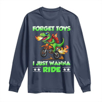 Motocross Dirt Bike Boys Long Sleeve Shirt Forget Toys I Just Wanna Ride - Wonder Print Shop