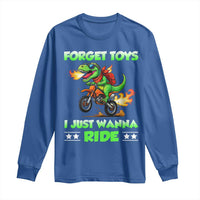 Motocross Dirt Bike Boys Long Sleeve Shirt Forget Toys I Just Wanna Ride - Wonder Print Shop