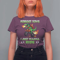 Motocross Dirt Bike Boys T Shirt For Women Forget Toys I Just Wanna Ride - Wonder Print Shop